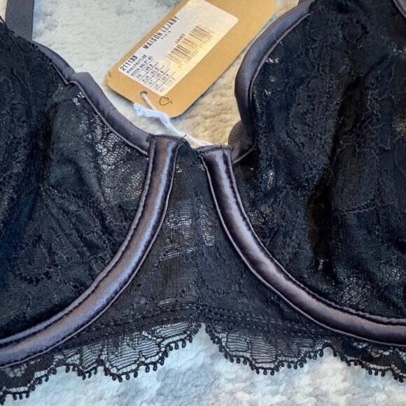 NWT Maison Lejaby Black Lace La Manufactur Underwire Bra - Picture 5 of 9